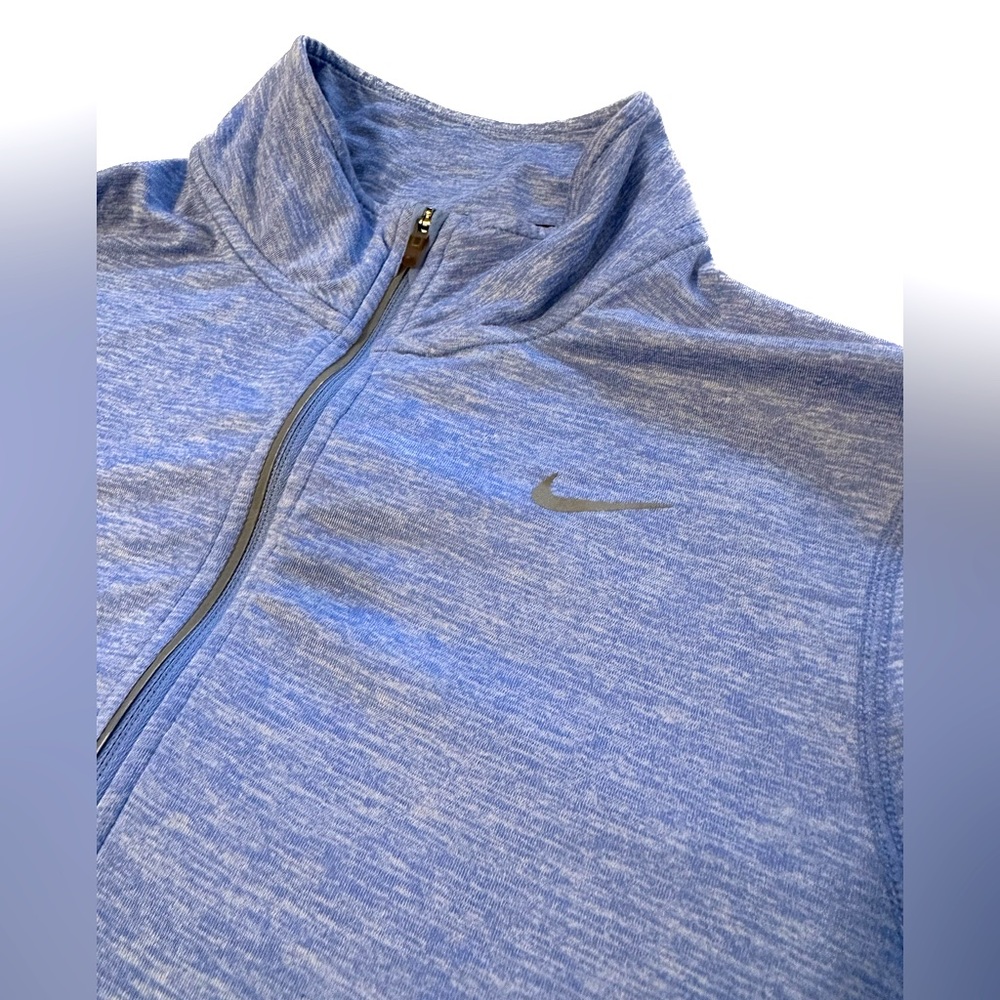 Nike Blue Dri-Fit Quarter-Zip Long Sleeve Running Top